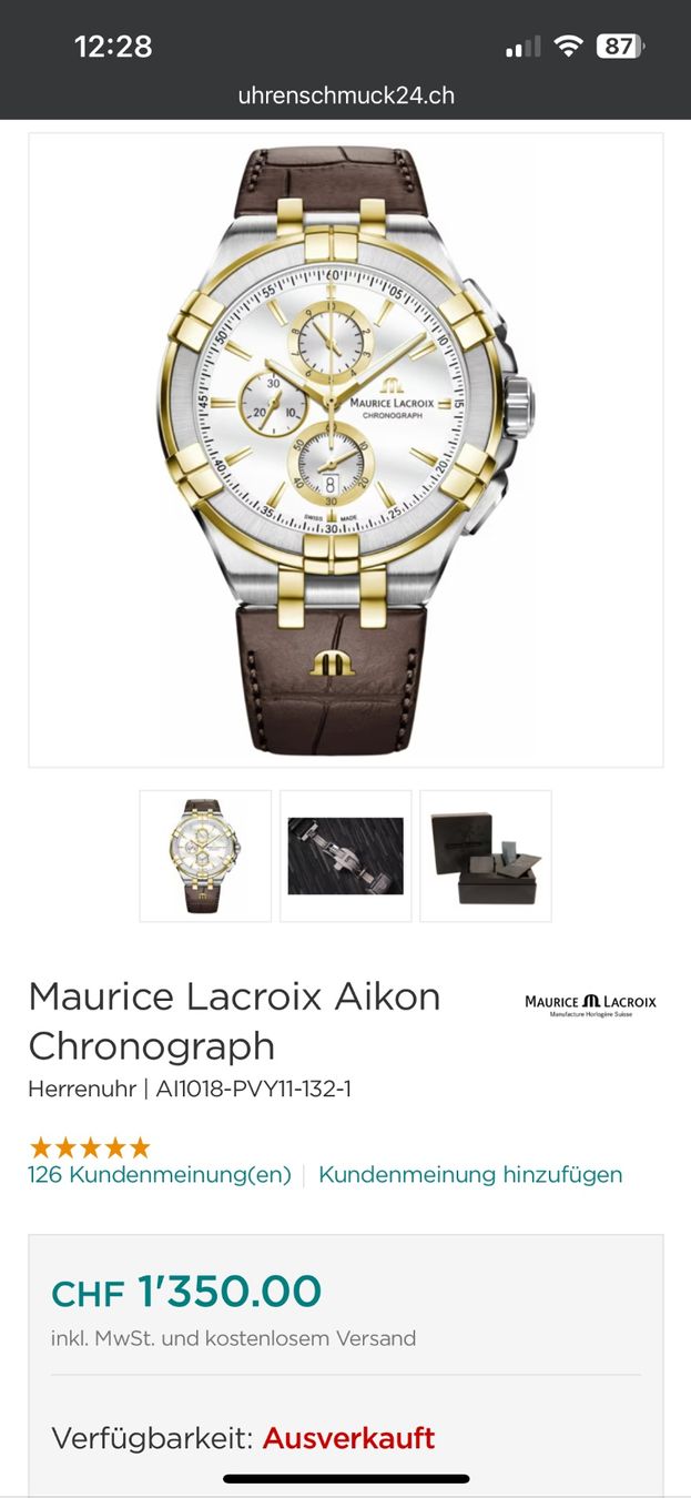 Maurice Lacroix Orologi: Maurice Lacroix Aikon Chronograph – Usato da Kehrsatz venduto da Riyouu 1