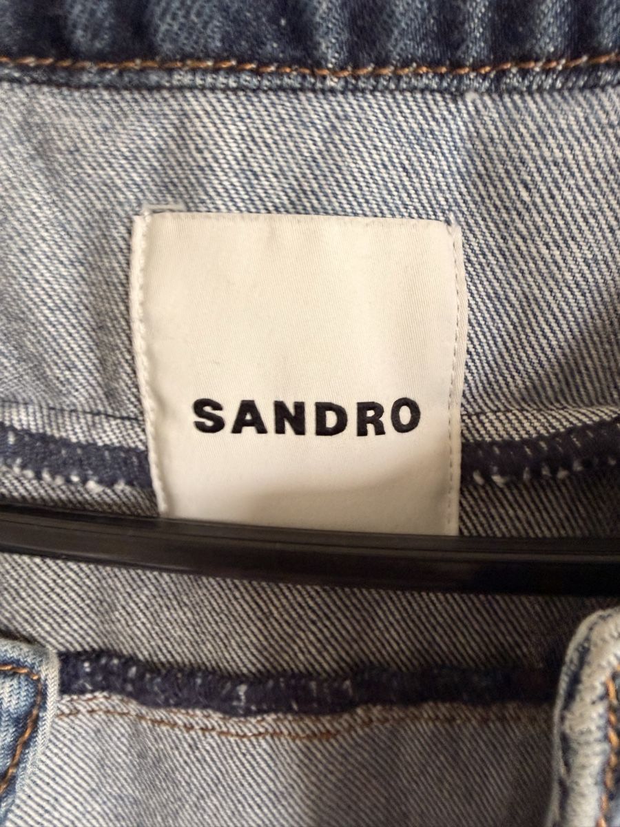 Sandro Giacche: Sandro Paris Patchwork Denim Jacket - size M – Usato da Zürich venduto da Vikkinikki 1