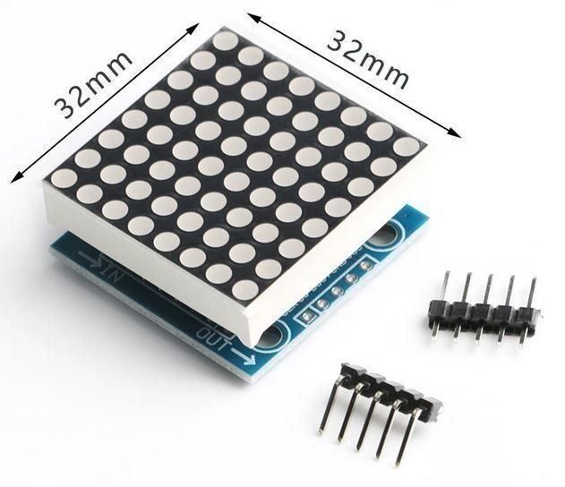 Componenti elettronici: LED Dot Matrix 8x8 (rot) mit Treiber IC – Nuovo e nell'imballaggio originale da Sursee venduto da allduino