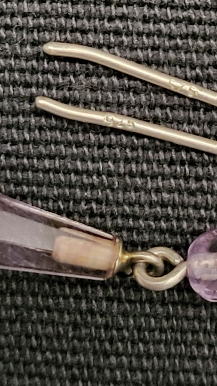 Ohrringe & -stecker: Amethyst-Ohrhänger aus Silber – Gebraucht aus Basel von spinne02 4