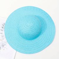 Flachkappen Strohhut, Sonnenhut BLAU