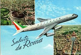 Alitalia - Originalkarte + 1963