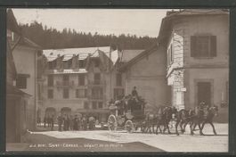 Carte P de 1916 ( Saint-Cergue / Départ de la Poste )