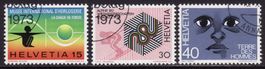 Satz SBK-Nr. 545-547 (Sonderpostmarken 1973) gestempelt