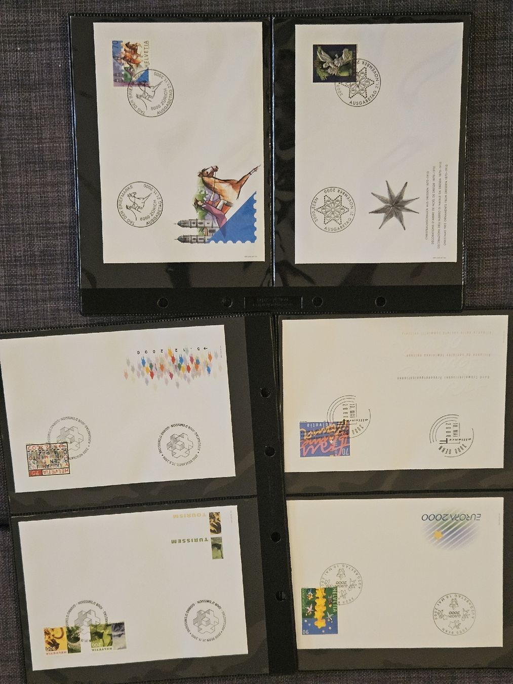 Alle Briefmarken: Sammlung FDC 1998 - 2000 / 36 Ersttagesbriefe Briefmarken – Gebraucht aus Oberdorf BL von BaldenEagle 6