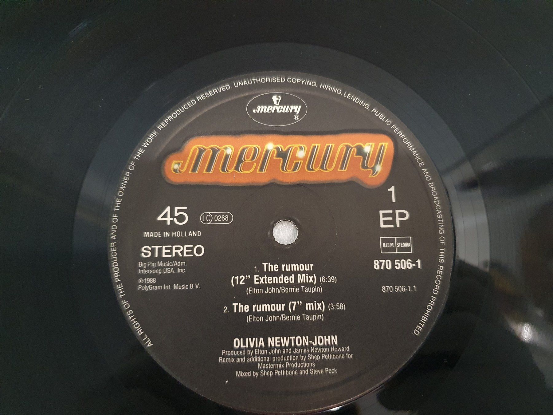 Dischi in vinile: Olivia – The Rumour – Usato da Uster venduto da Vinyl-Leidenschaft 3