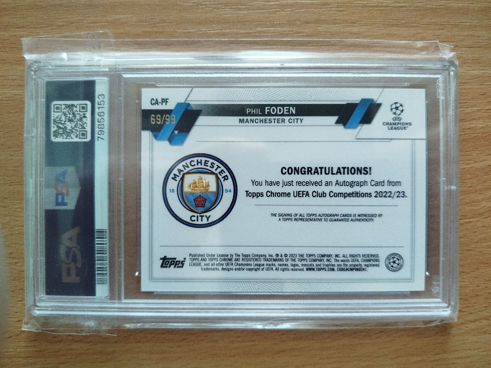 Topps Cartes à collectionner: Topps Phil Foden Auto-Neon Green Ref PSA10 – Neuf (Voir description) à Wettingen par mirna04 1