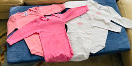 4 bodies manches longues Petit Bateau, Taille 12 mois, rose