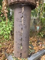 Gartenstele Metall mit Ornamenten dekorativ Rost