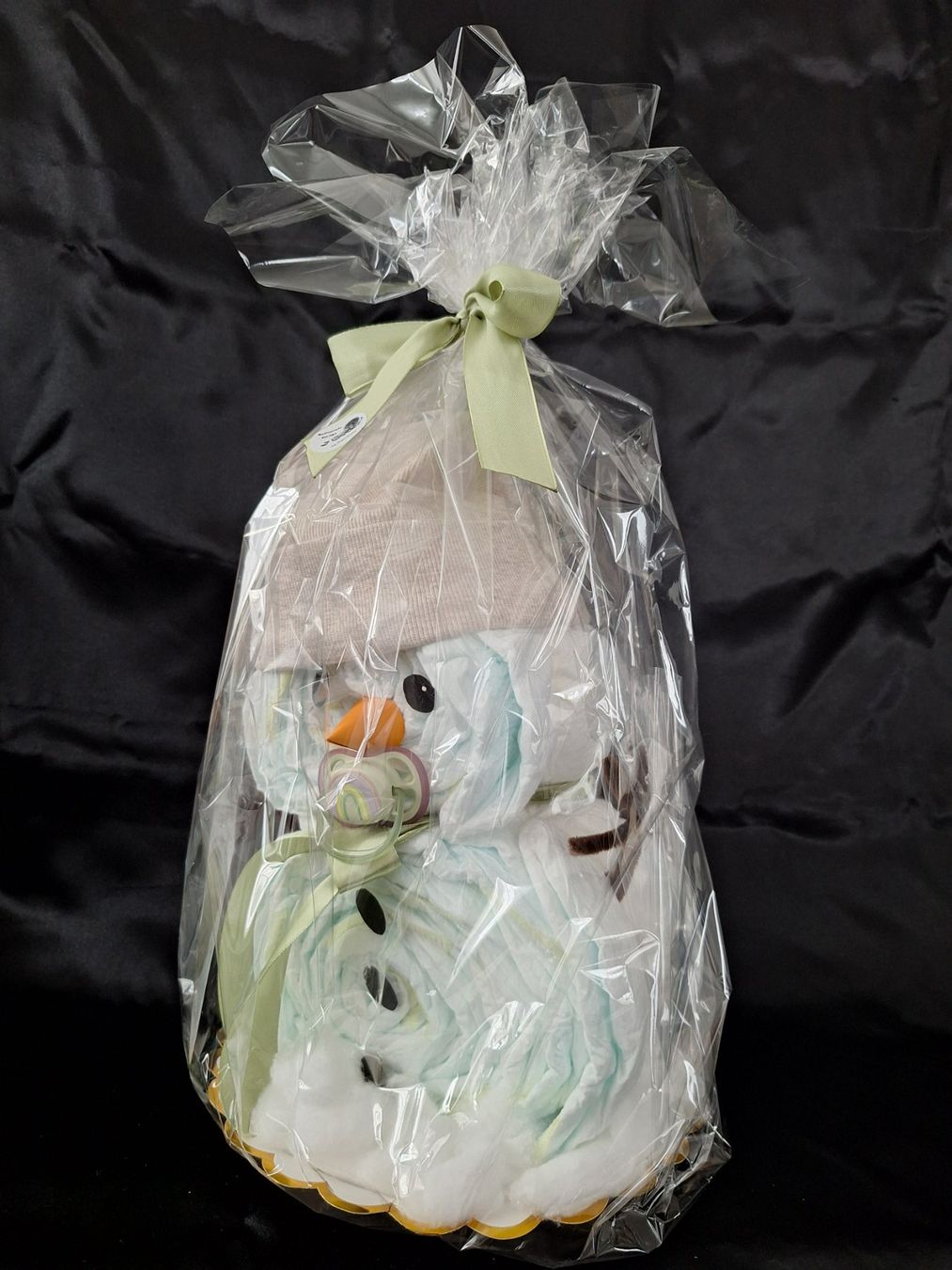 Secchi per pannolini & Pannolini: Windeltorte Schneemann Baby Geschenk Grau / Mint – Nuovo (secondo la descrizione) da Bassersdorf venduto da ReCapsuleDesign 1