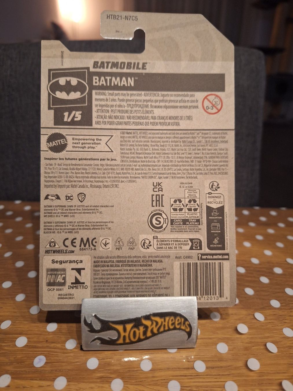 Hot Wheels Modellini d'auto: Hot Wheels Batman 2024 Batmobile 1/5 L – Nuovo e nell'imballaggio originale da Adlikon venduto da Mmartin0 1