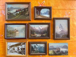Antike Bilder-Set Bilder gemalt