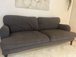 Gemütliches Sofa/Couch, dunkelgrau, Bezug waschbar!
