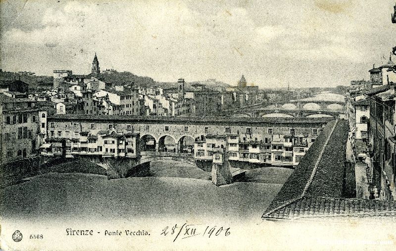 Cartoline postali: Firenze - Ponte Vecchio + 1906 – Usato da Emmenbrücke venduto da teestube