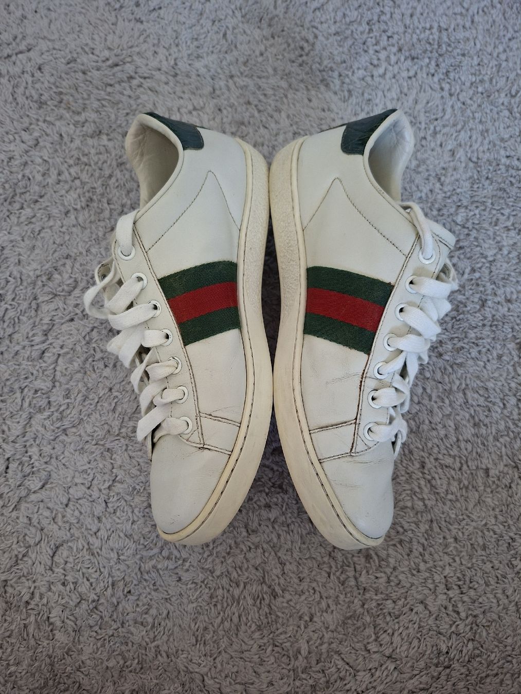 Gucci Scarpe da donna: Baskets Gucci cuir blanc et vert taille 38  – Usato da Renens VD venduto da ser_j2fn