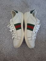 Baskets Gucci cuir blanc et vert taille 38 