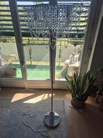 Stehlampe Kristall silber