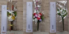 3 Stk. Deko Geschenkidee Blumenarrangement