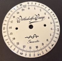 VINTAGE WAAGE ZIFFERLATT EMAILLIERT