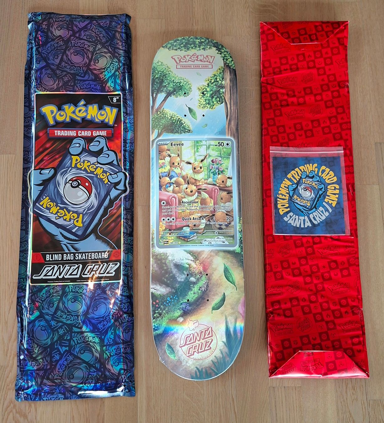 Pokémon TCG Blind Bag Skateboard Santa Cruz - Eevee (Évoli) (Neu und ...