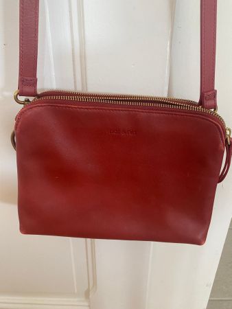 Sac bandoulière Nat&Nin rouge en cuir