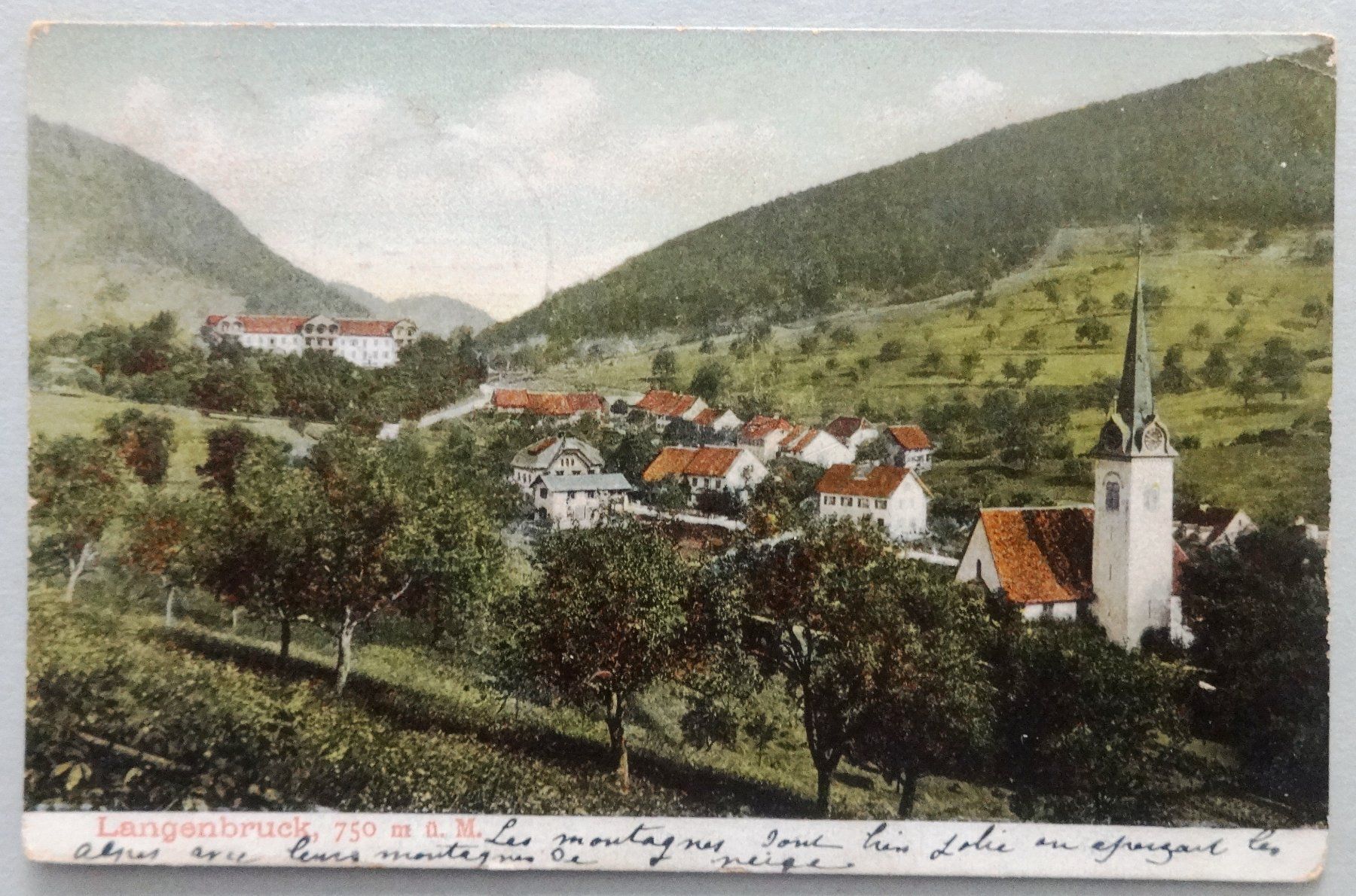 Ansichtskarten: Langenbruck, 750 m ü.M. – Defekt aus Fétigny von Billy2miny