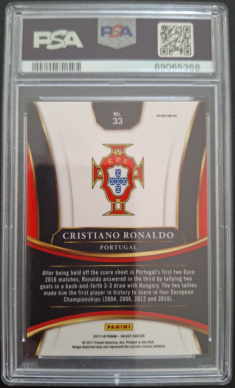 Panini Carte collezionabili: 2017 PANINI SELECT CRISTIANO RONALDO MULTI-COLOR PSA 10 – Usato da St. Gallen venduto da Matrix023 1