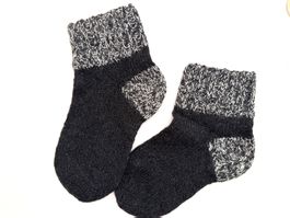 Cashmere 100%, Hand Made Knitted Socks Grey