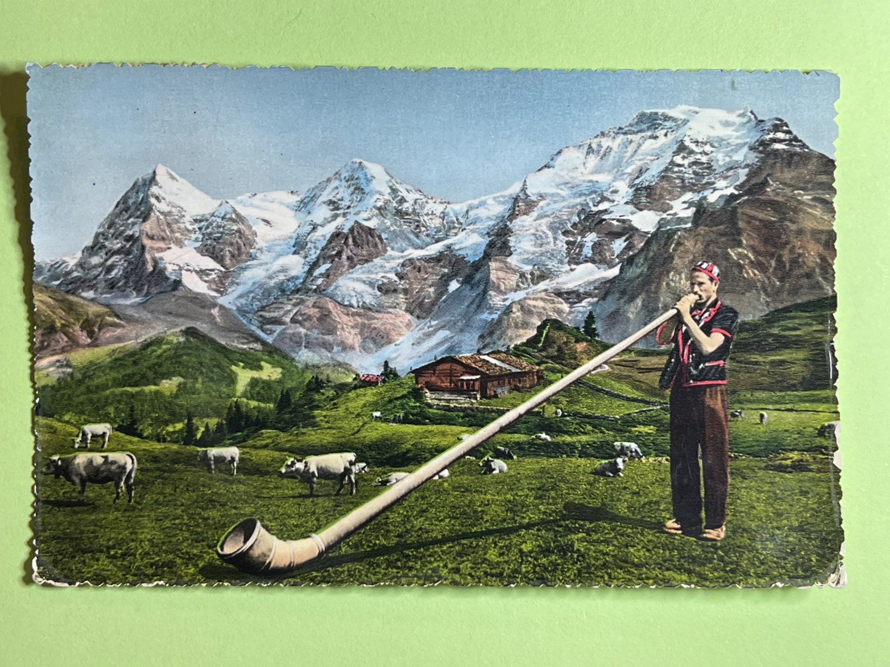 Cartes postales: Alphornbläser - mit Stempel Blausee – D'occasion à Steg VS par _vinci_