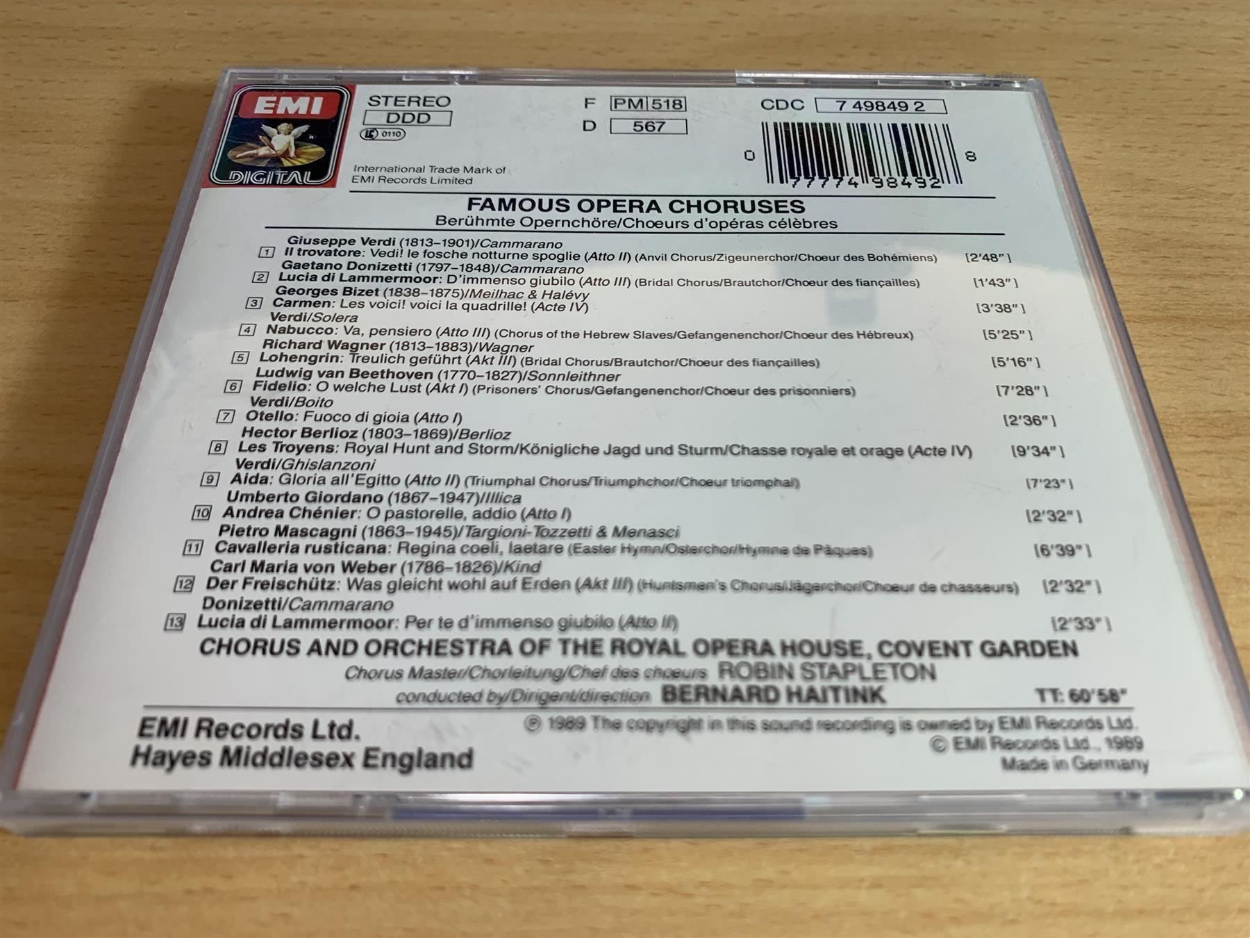 CD: Haitink - Famous Opera Choruses – Usato da Rikon im Tösstal venduto da Alpenmutz 1