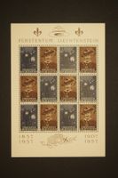 1957 MiNr. 360 - 361 Liechtenstein** Pfadfinder Block