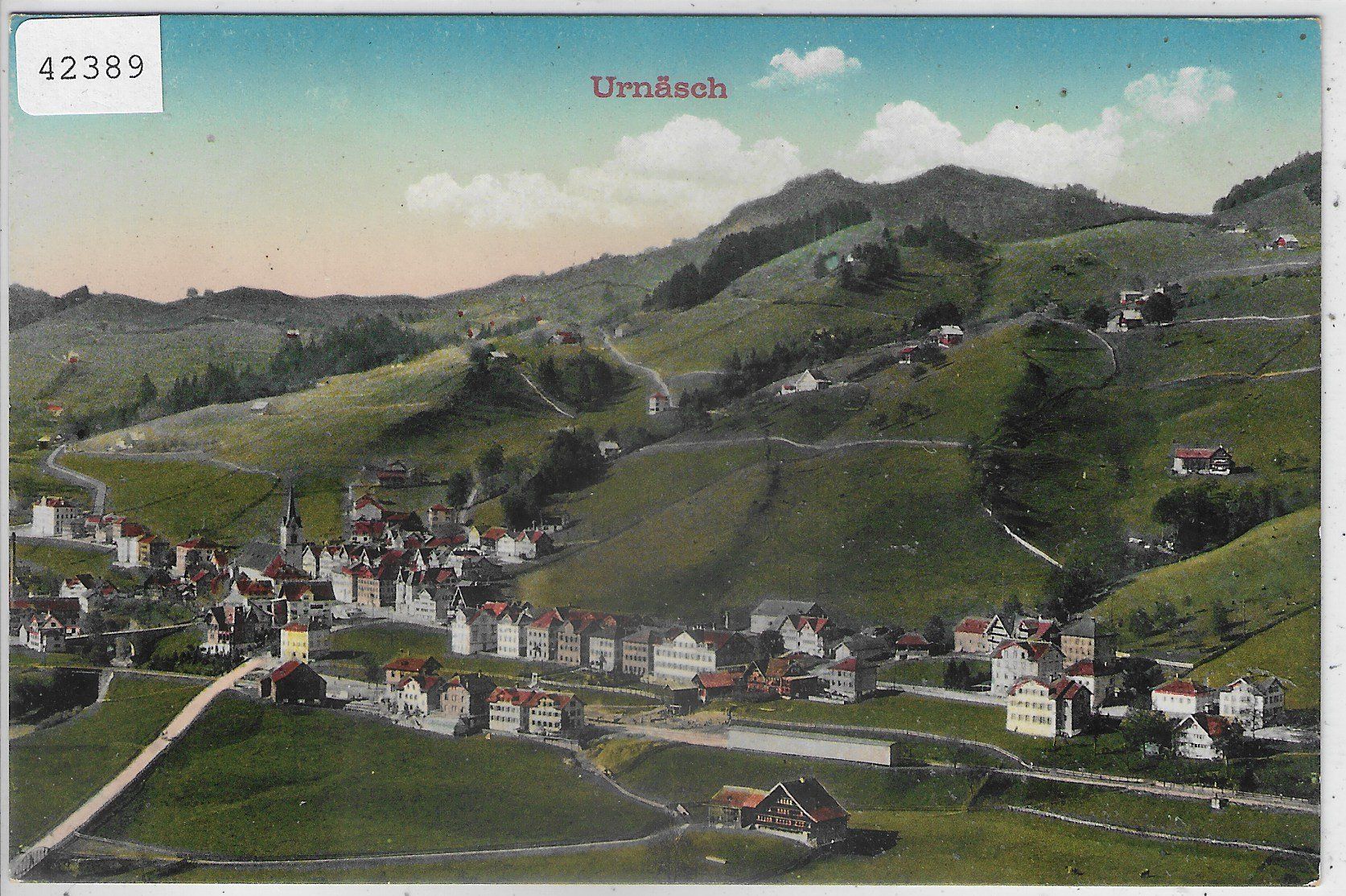 Cartoline postali: Urnäsch - generalansicht - coloriert – Usato da Ettingen venduto da Kartenplanet