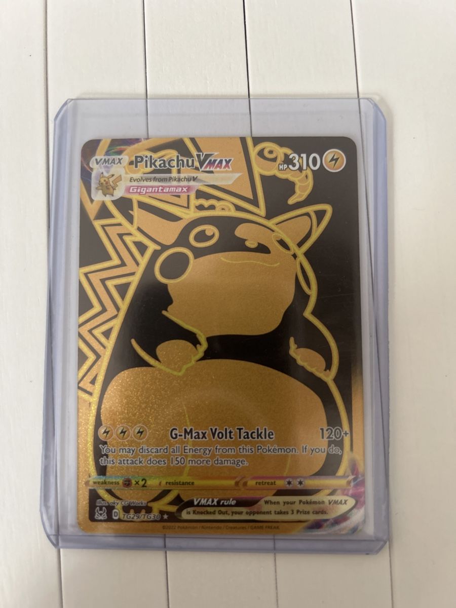 Pokémon Sammelbilder & Trading cards: Pikachu VMAX Gold – Neu (gemäss Beschreibung) aus Laupersdorf von