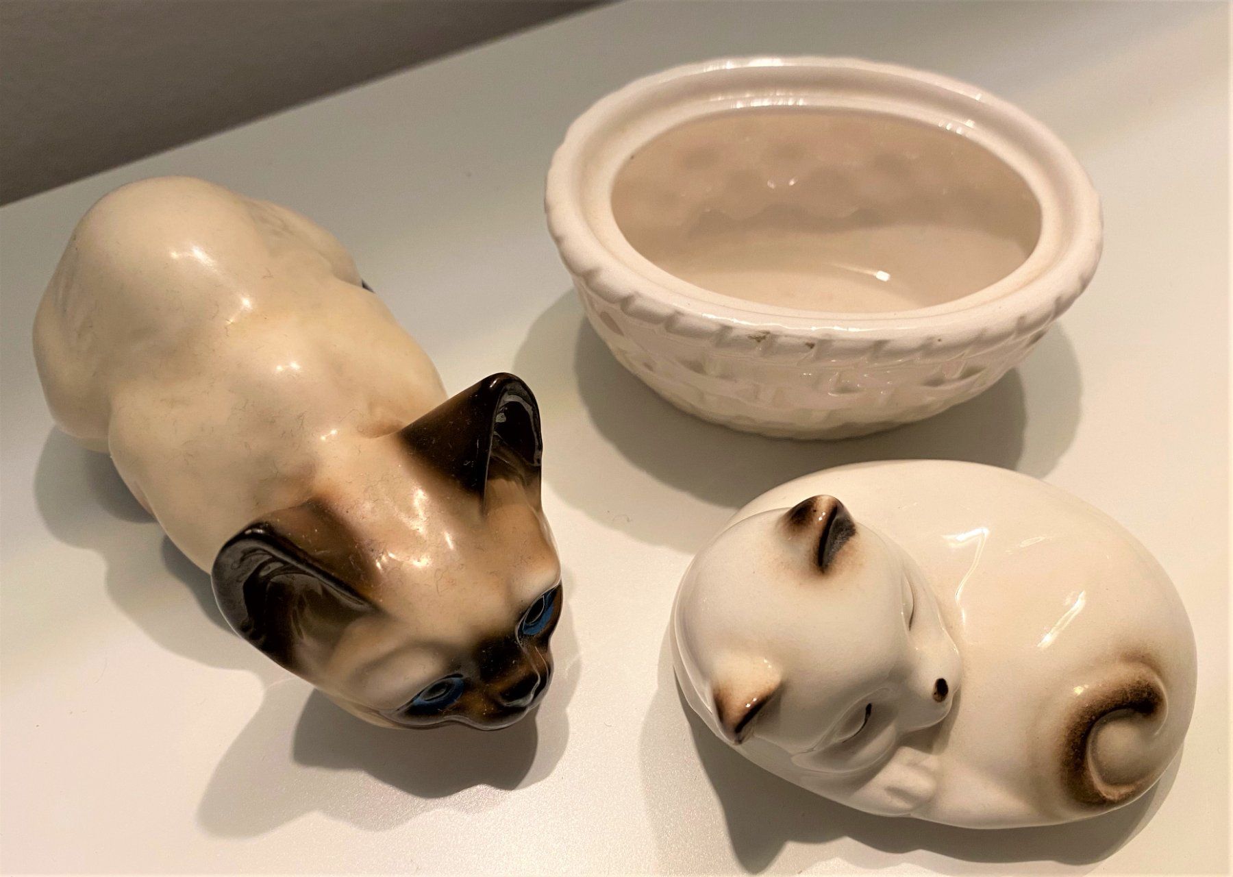 Statuette: 2 Porzellan-Katzen – Usato da Rheinfelden venduto da Tigerlilli 2