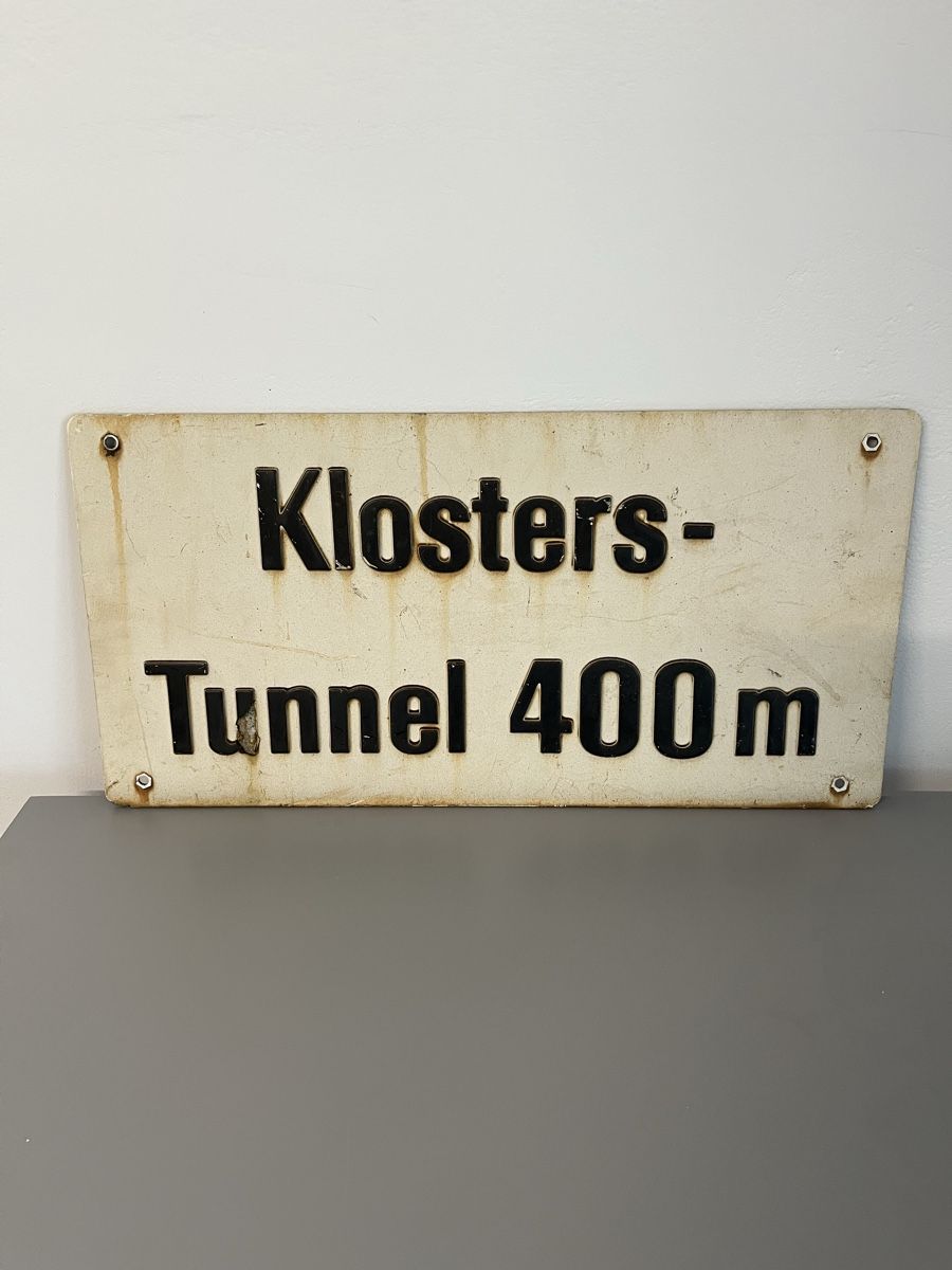 Schilder: Orginal RhB Tunnel - Anschriftstafel – Gebraucht aus Thusis von Starlera