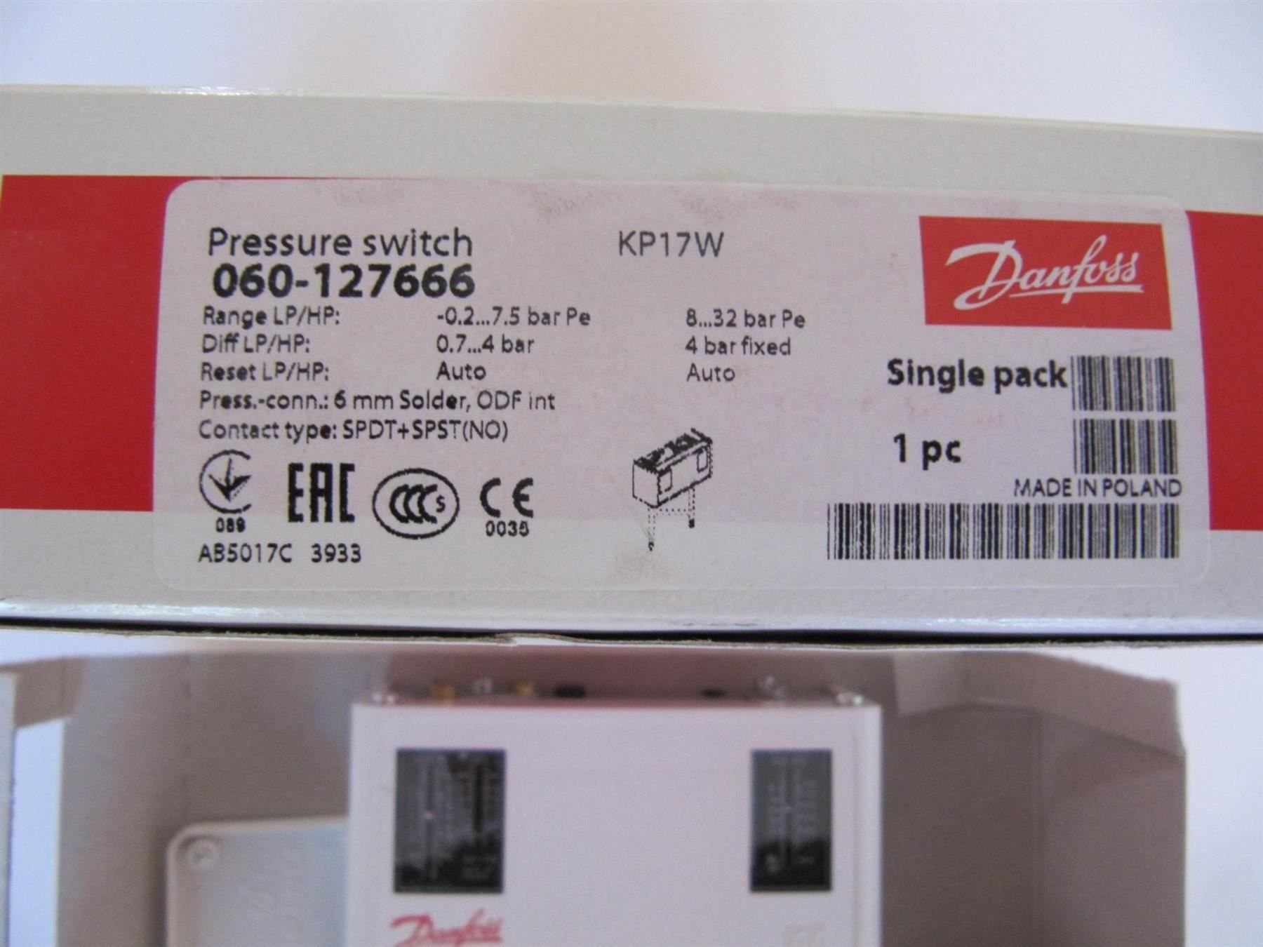 Danfoss Schalter: DANFOSS KP17W 060-127666   Doppel-Druckschalter – Neu (gemäss Beschreibung) aus Basel von Kuba2