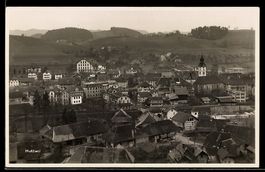 AK Huttwil, Ortsansicht mit Kirche