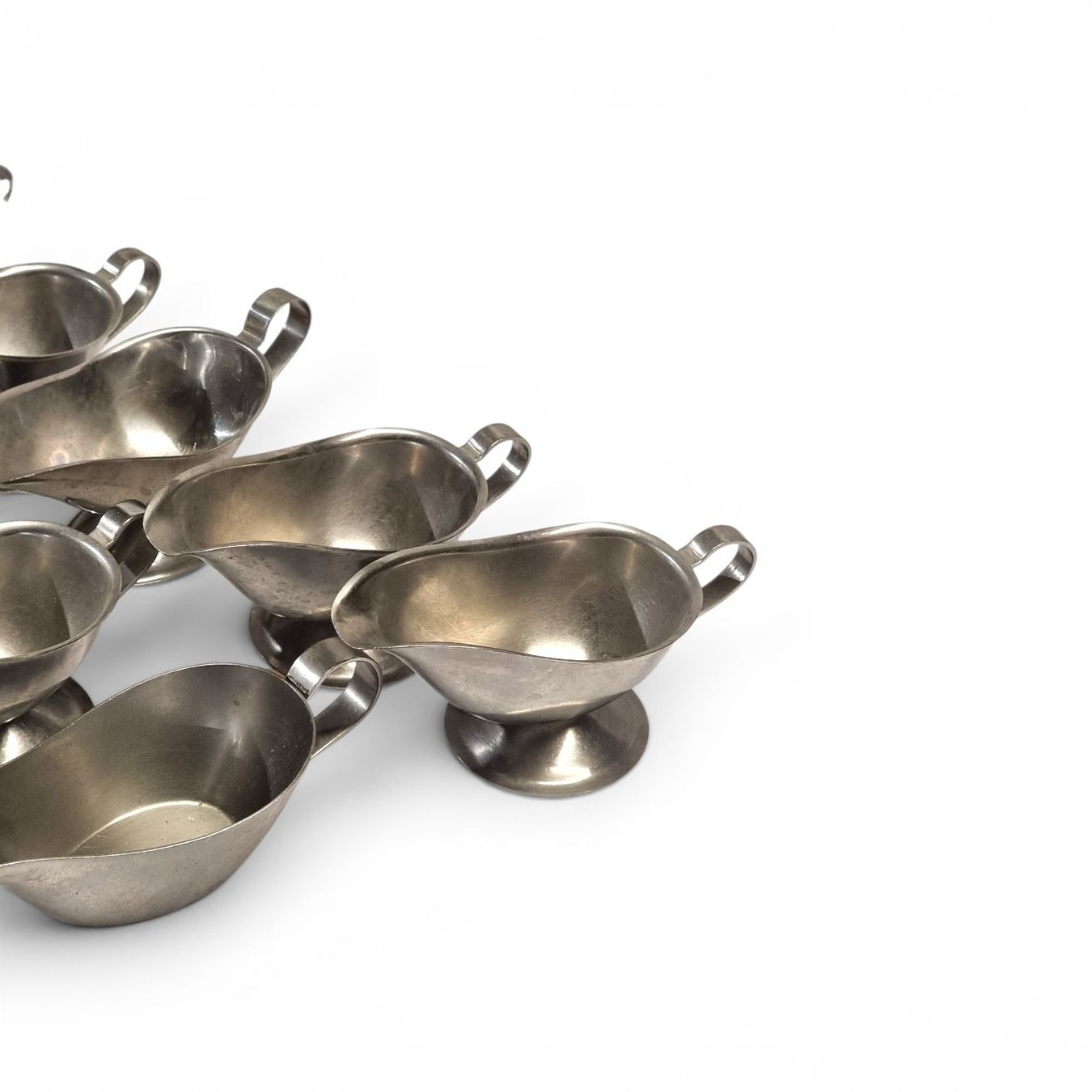 Ciotole: 9er Set Saucièren aus Metall. – Usato da Zürich venduto da Pinogaudio 3