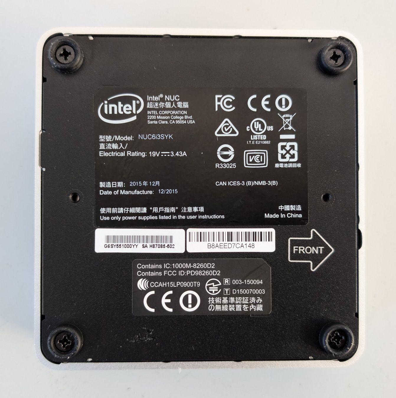 Intel PC: Intel NUC Kit NUC6i3SYK – Usato da Dietlikon venduto da ComdatAG 3