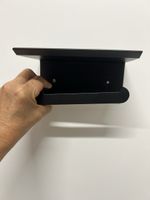Toilettenpapierhalter mit Ablage schwarz gebraucht