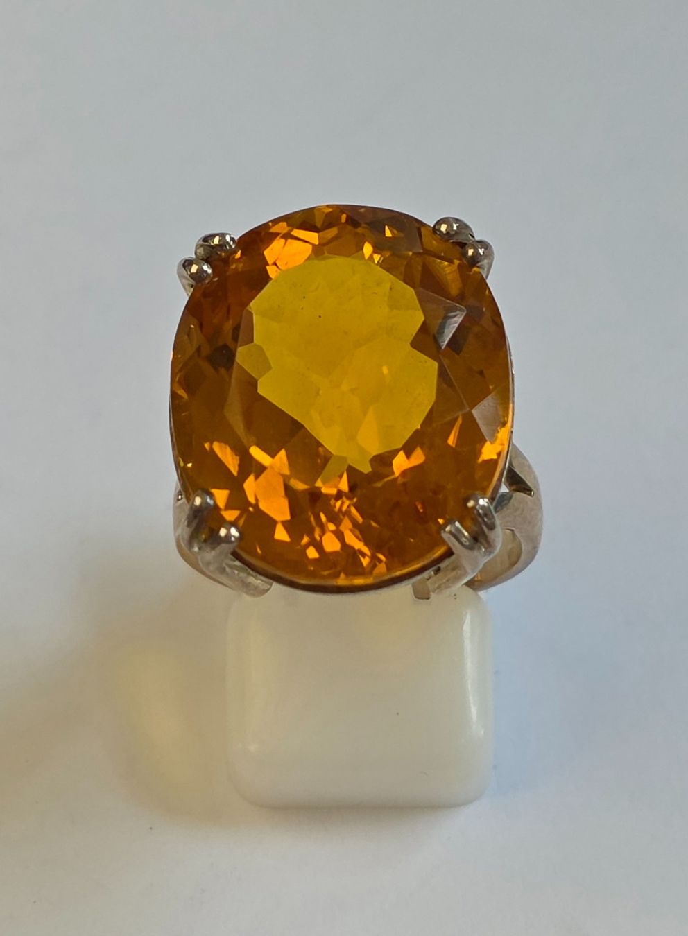 Ringe: Ring mit grossem gelbem Citrin Silber 925 – Neu (gemäss Beschreibung) aus Zürich von ben_mn5h
