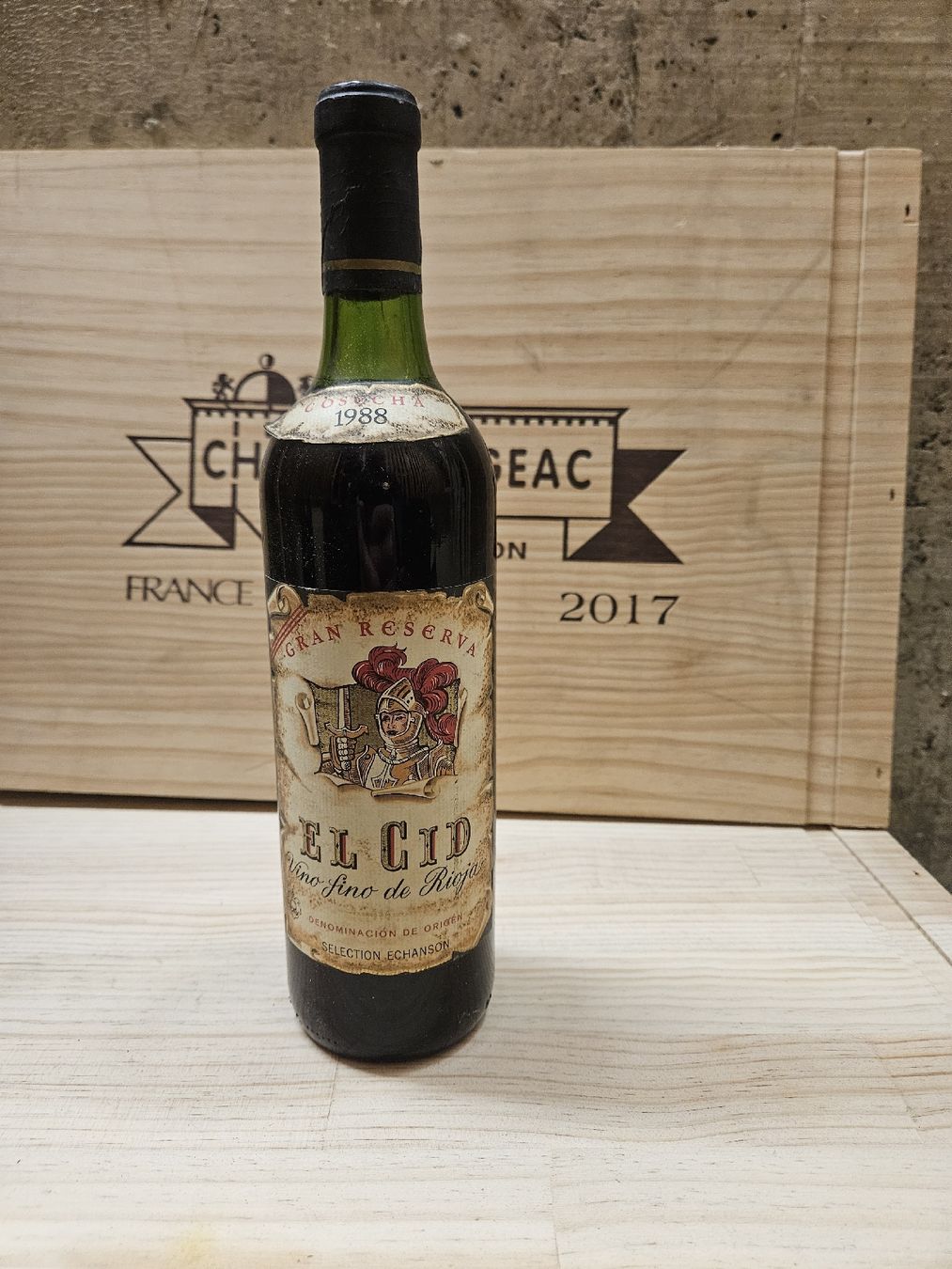 Rioja Vino: El Cid Rioja Gran Reserva 1988 – Nuovo e nell'imballaggio originale da Zofingen venduto da WouterSamwel