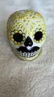 Authentic Hand-Painted Mexican Talavera Skull – Handmade Art