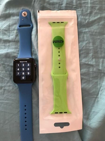 Armbänder & -reifen: Apple Watch 42 mm Silikon Armband   #104 – Neu und originalverpackt aus Montreux von CABLEKABEL 3
