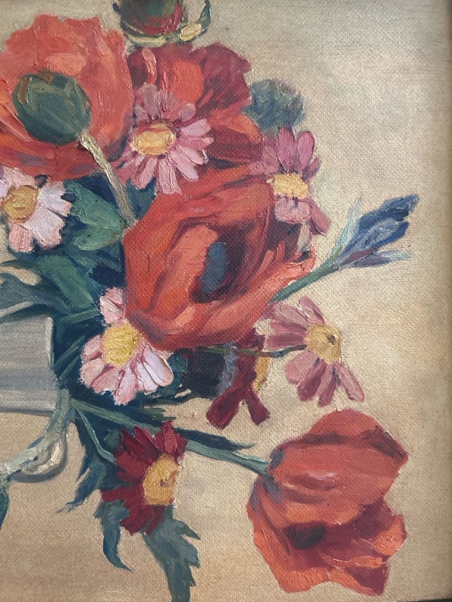 Tableaux: Original Ölgemälde Blumenstillleben gerahmt – D'occasion à schaffhausen par xja_8fwh 1