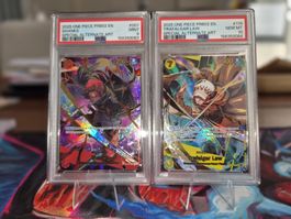 One Piece shanks PSA 9 & Trafalgar Law PSA 10 PRB 02 EN SP