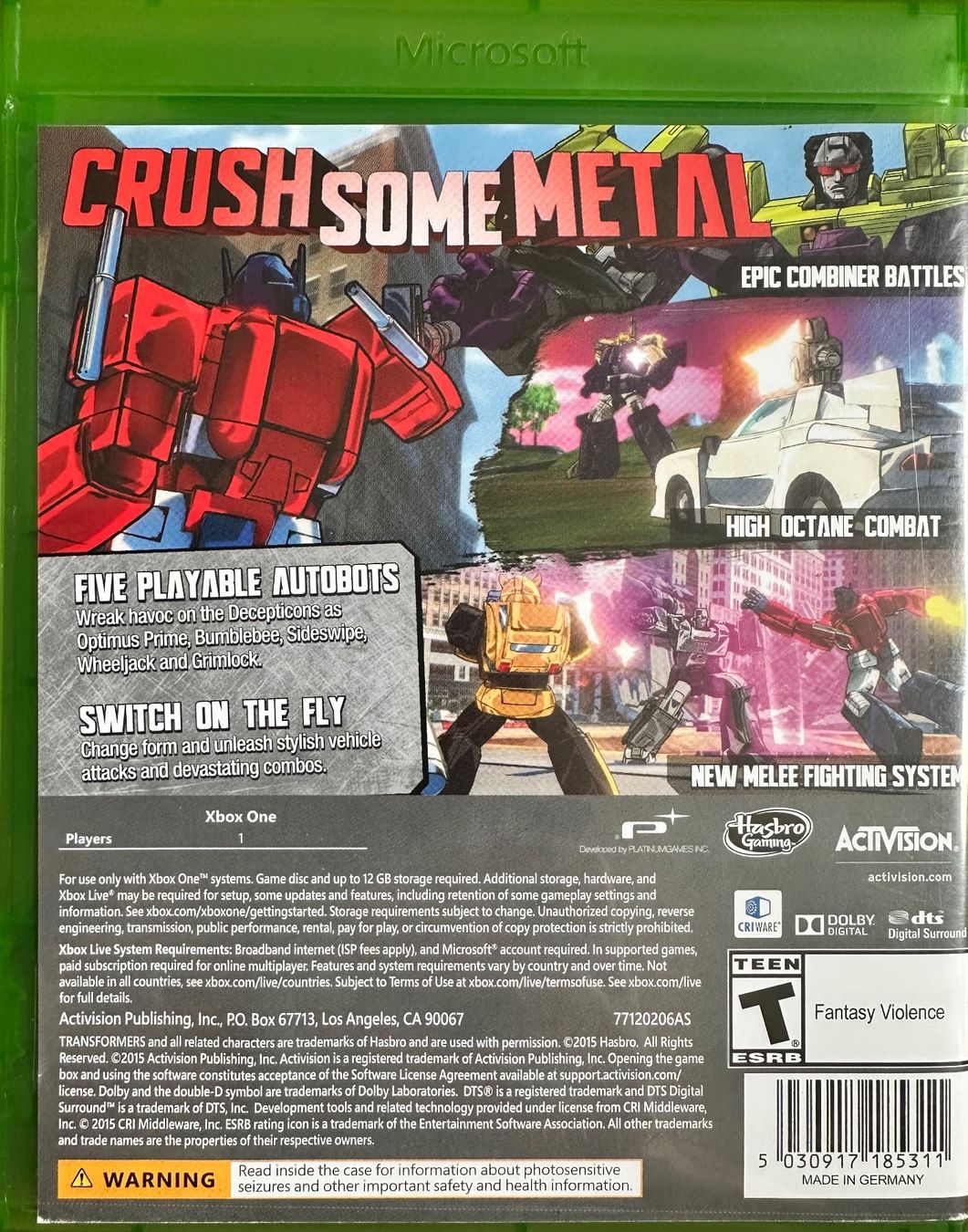 Giochi: Xbox One Transformers Devastation Spiel guter Zustand – Usato da Luzern venduto da isa_b62f 1