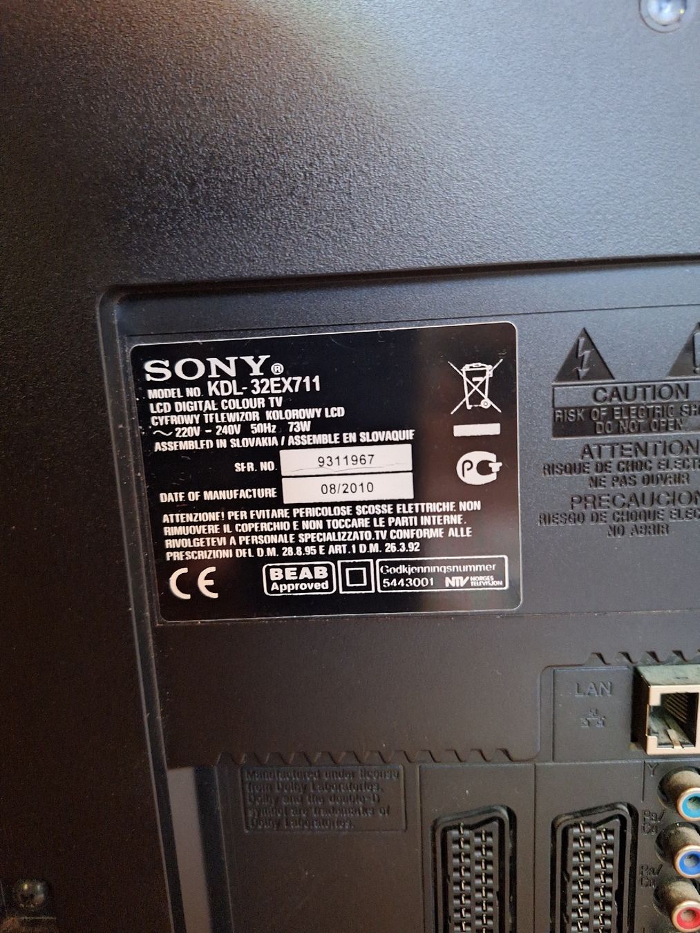 Fernseher: TV Sony KDL-32EX711 – Gebraucht aus Genolier von Antoine30 3