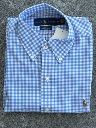 NEU - Ralph Lauren Hemd, Slim Fit, Blau Kariert, Gr. S - NEU