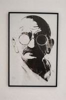 Mahatma Gandhi Signed Art Print, Contemporary, Kunstdruck